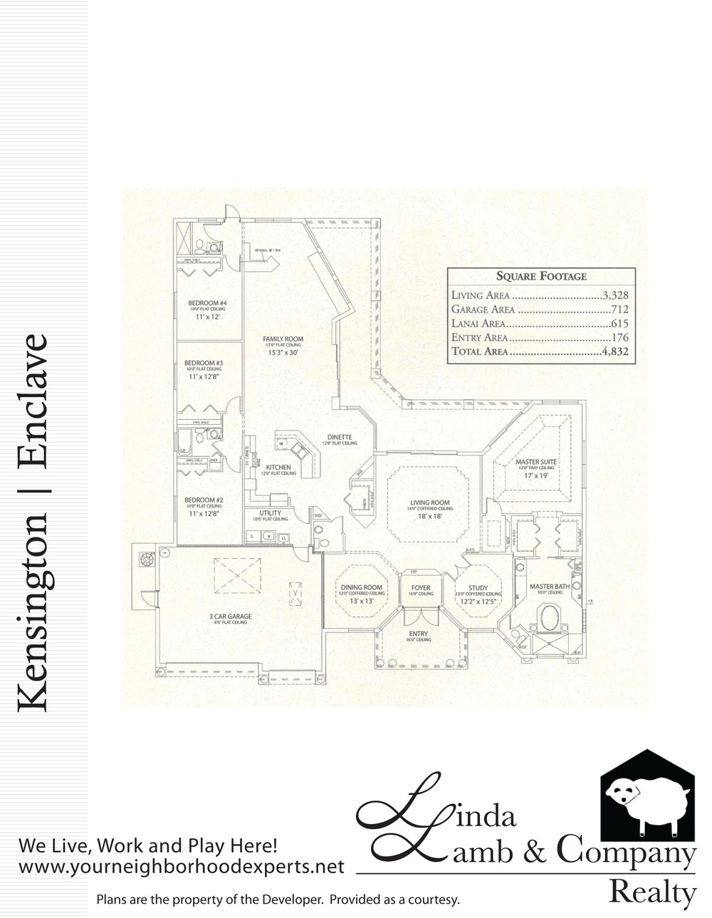 kensington floor plan, heritage palms golf and country club, enclave, linda lamb and company real estate, florida, fort myers