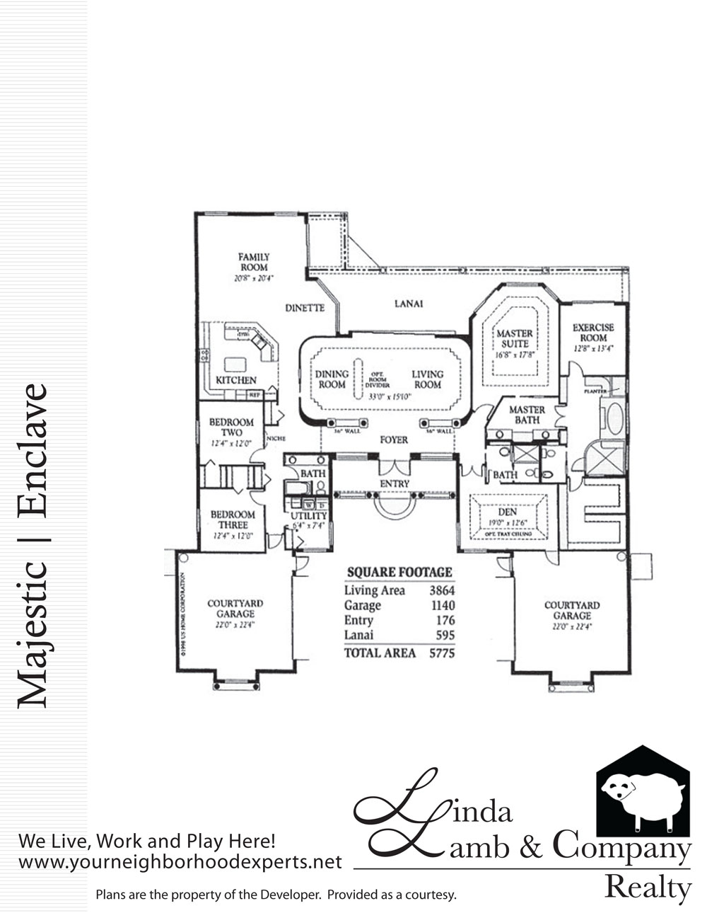 majestic floor plan, heritage palms golf and country club, enclave, fort myers, florida, linda lamb and company real estate